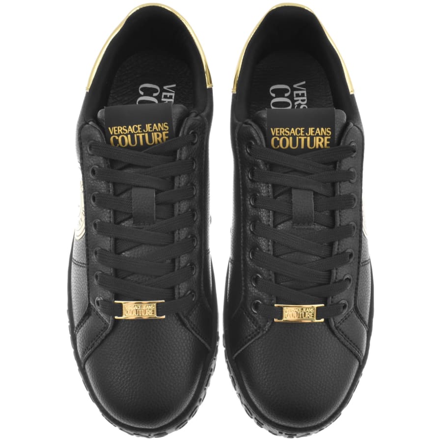 Versace Jeans Couture Black V Emblem Court 88 Sneakers